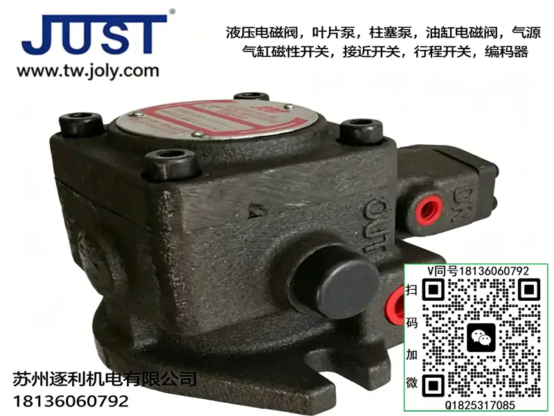 JUST油泵电机1HP/0.75KW 水泵组VP20-FA3液压组合液压油泵马达